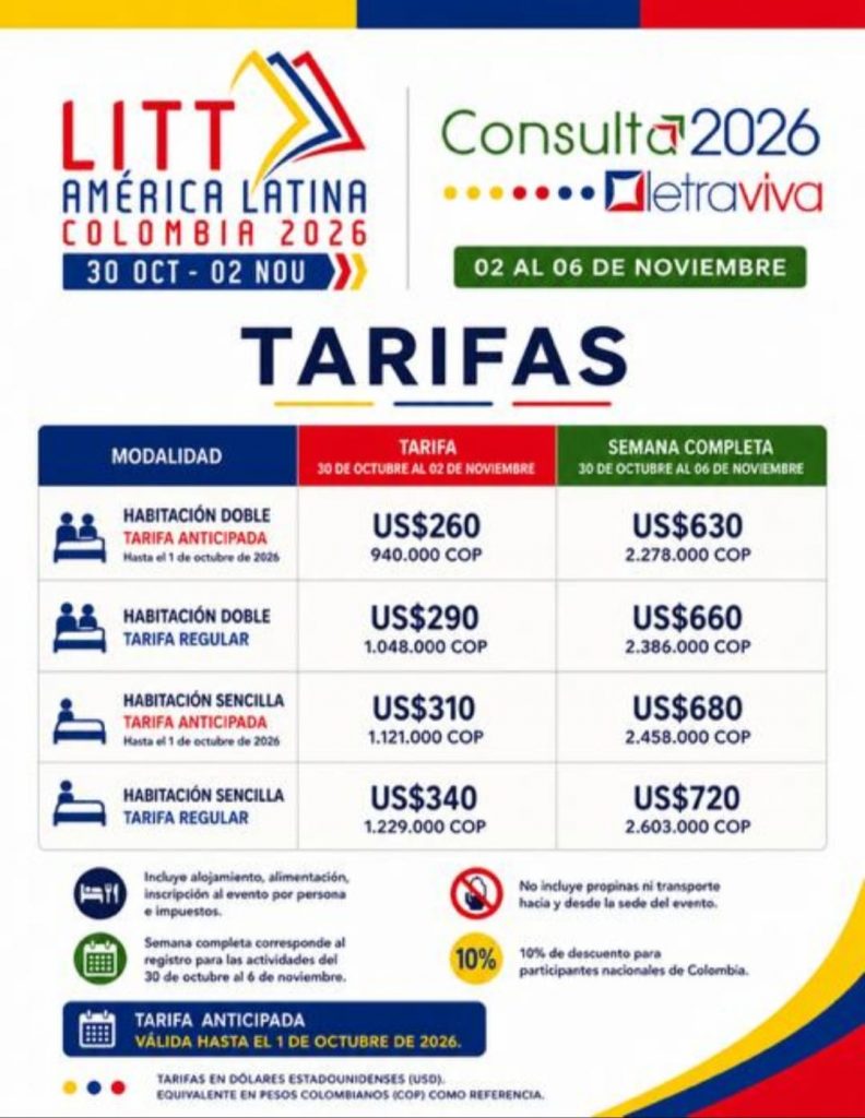 Tarifas del evento